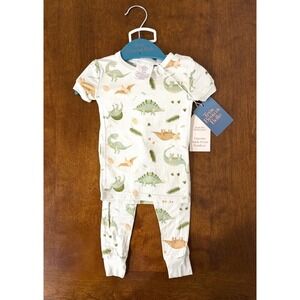 Très Beau et Belle Bamboo Pajamas Set Dinosaur Print Kids 12M Snug Fit Soft PJs